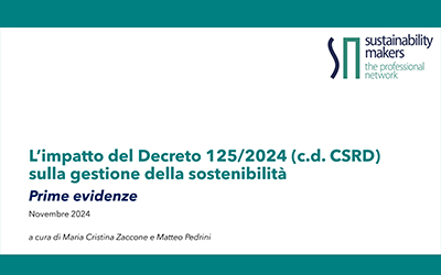 L’impatto del Decreto 125/2024 (c.d. CSRD) sulla gestione della sostenibilità